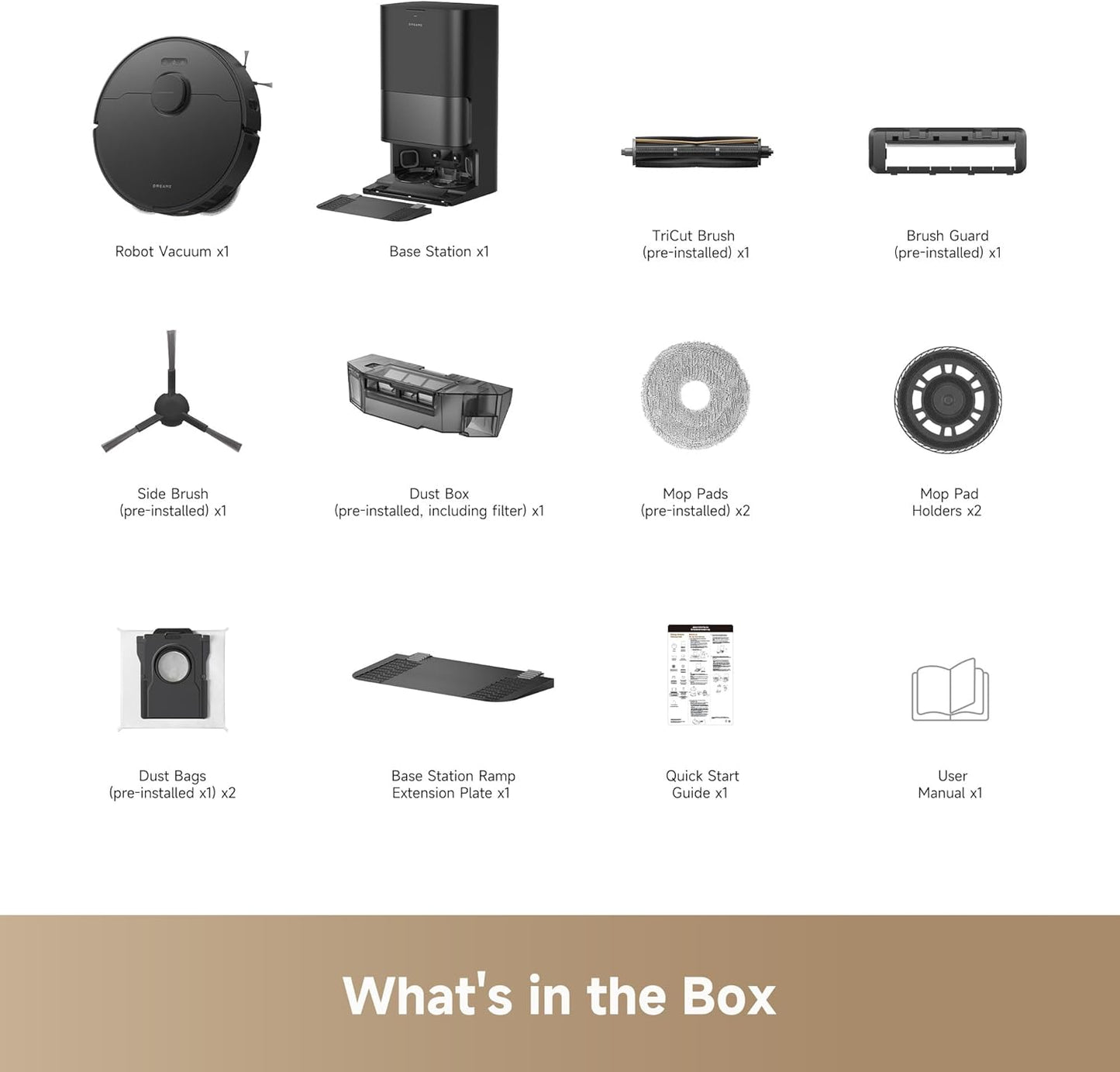 DREAME D30 Ultra Robot Vacuum and Mop, 25,000Pa Powerful Suction, All-in-One Base Station with 100 Days Auto-Empty, MopExtend Tech for Edge Cleaning, Smart Obstacle Avoidance, Black