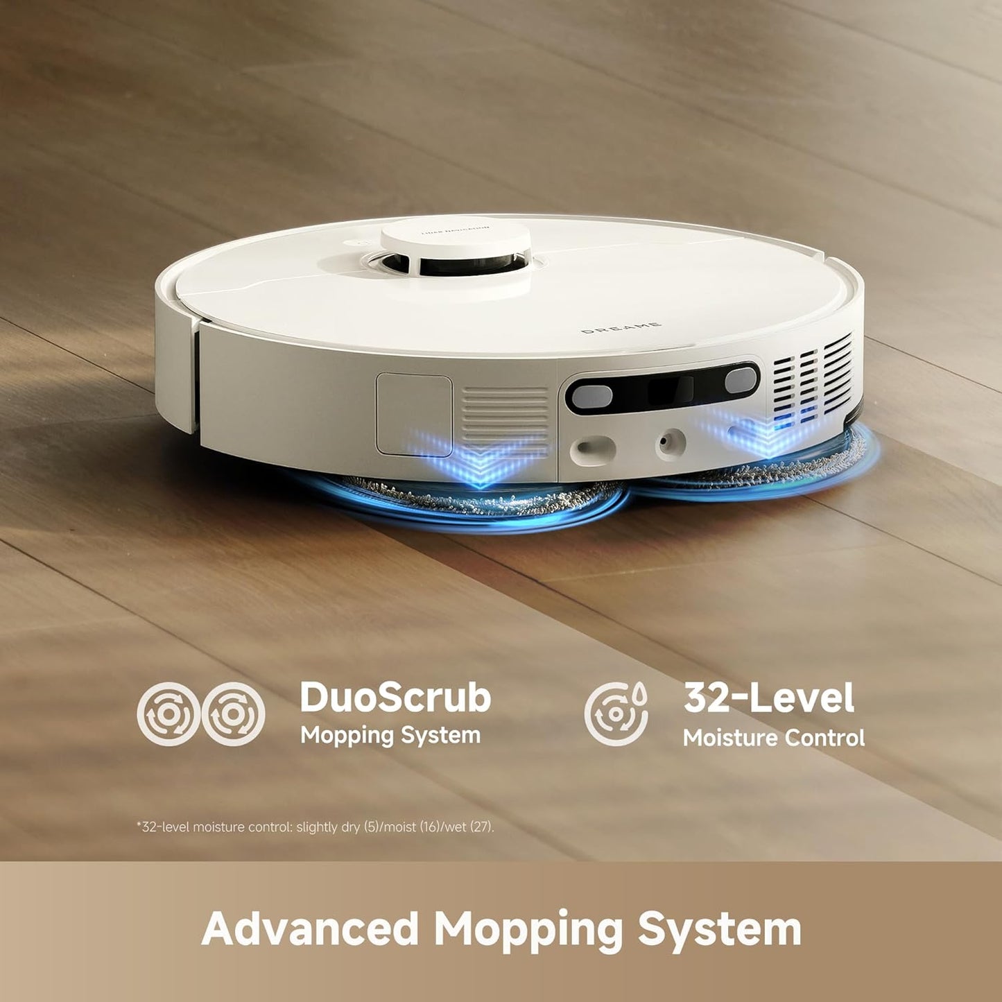 DREAME L40 Ultra Gen 2 Robot Vacuum and Mop with 25,000Pa Suction, Extendable Side Brush and Mop, All-in-One Self-Emptying & Cleaning Dock, Voice & App Control, White