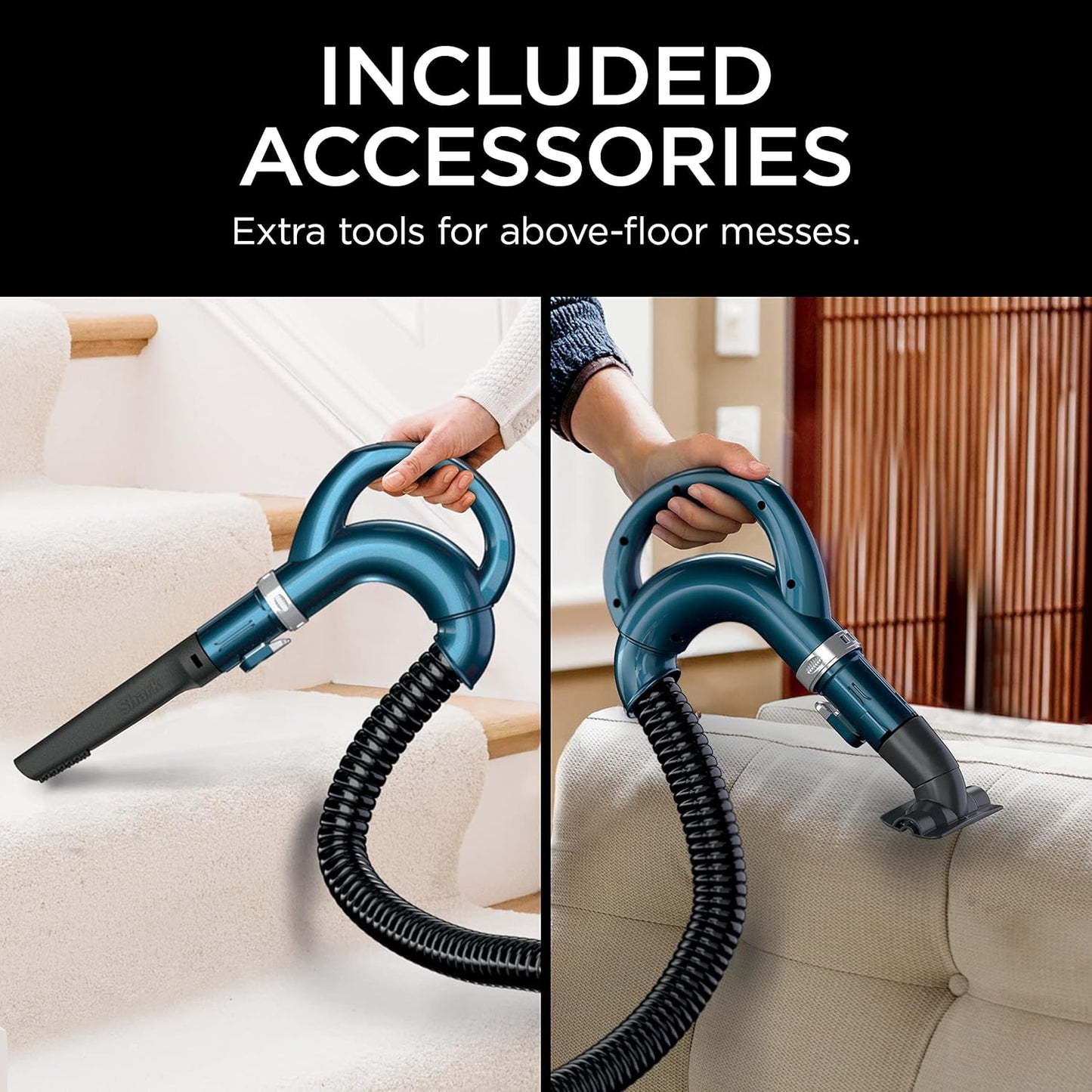 Shark Upright Vacuum, Navigator Lift-Away with Self-Cleaning Brushroll, HEPA Filter, Swivel Steering, Upholstery Tool & Pet Crevice Tool, Perfect for Pets & Multi-Surface, Teal, ZU503AMZ
